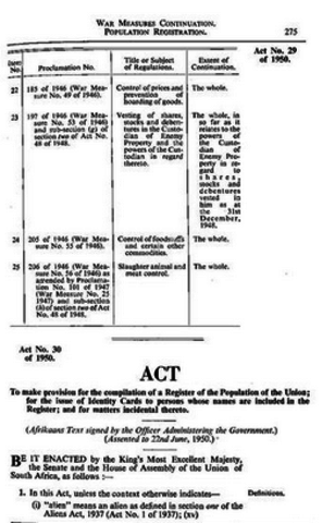 The Population Registration Act