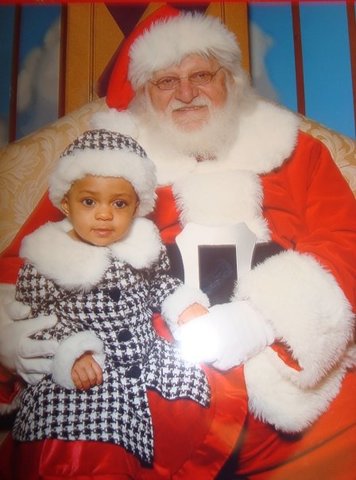 FIRST PICTURE WITH SANTA CLAUS