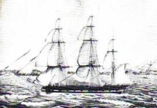 Convict ship Trotman docks in Maryland, aboard are a number of convicted counterfeiters.