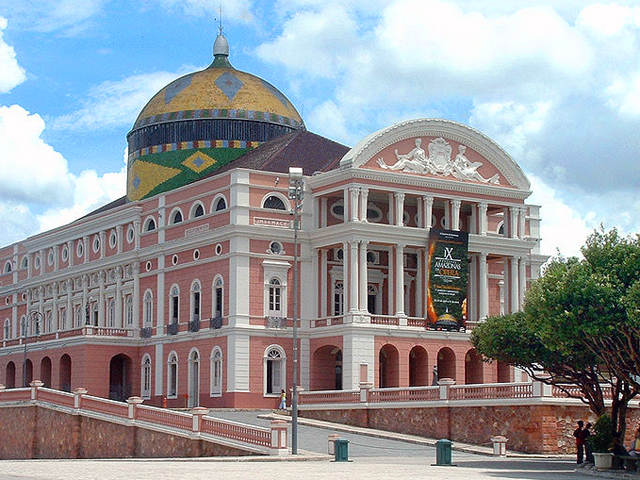 Arrived at the Teatro Amazonas Theatre