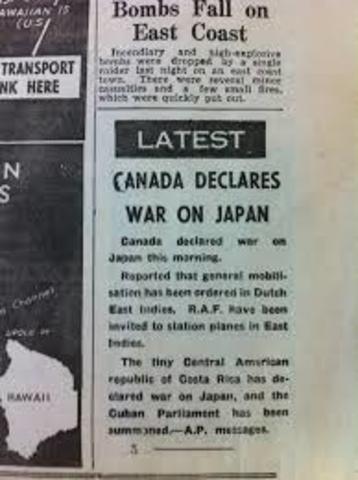 Canada declares war