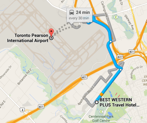 (7) Drive to Toronto Airport