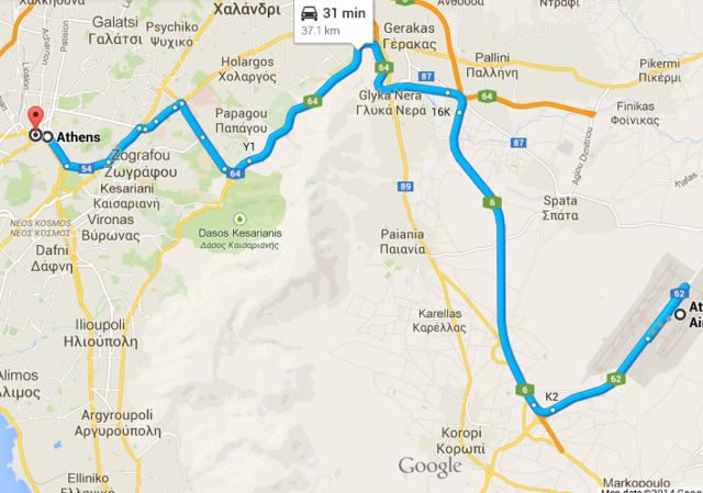 (9) Taxi Drive to the Greek National Theatre