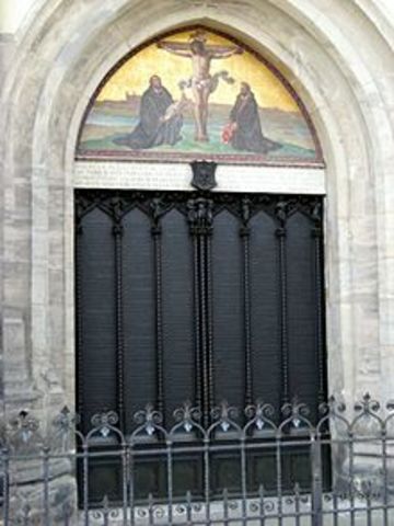 Martin Luther posts his 95 Thesis