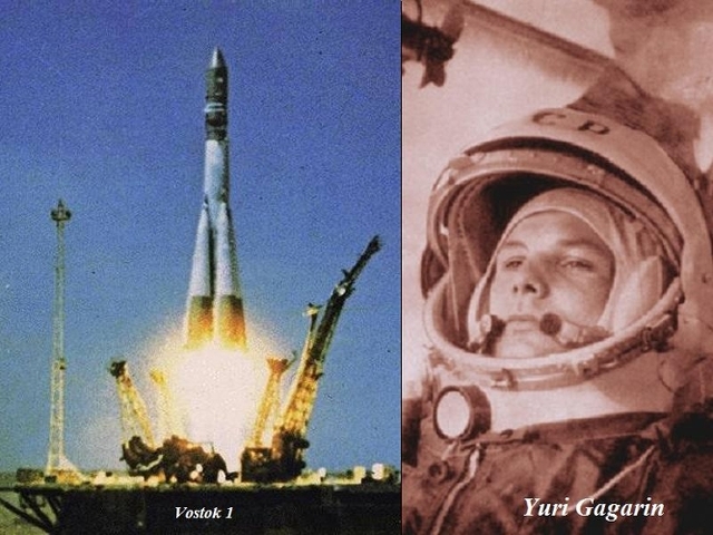 Первый пилотируемый космический полёт (Юрий Гагарин).