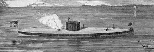USS Monitor, the first ironclad, is launched