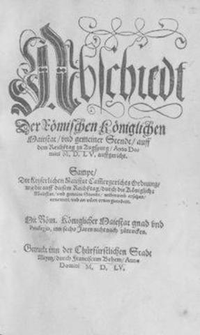 Peace of Augsbrug Ends Religious War in Germany