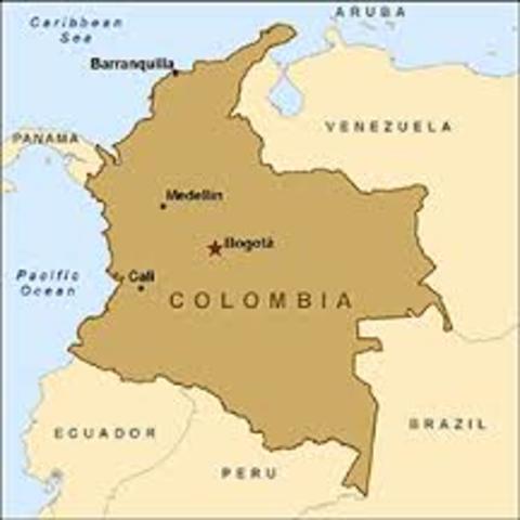 Small Scale Map of Colombia