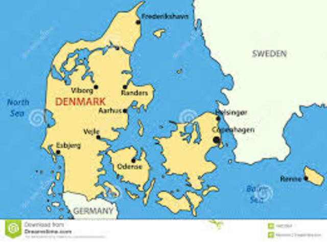 Small Scale Map of Denmark
