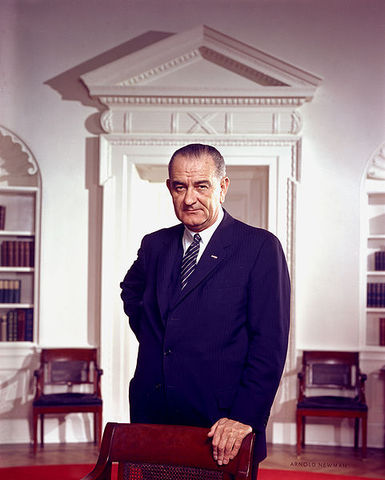 LBJ re elected