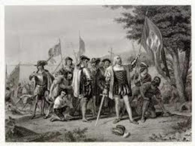 Columbus encounters America;completion of reconquista in spain