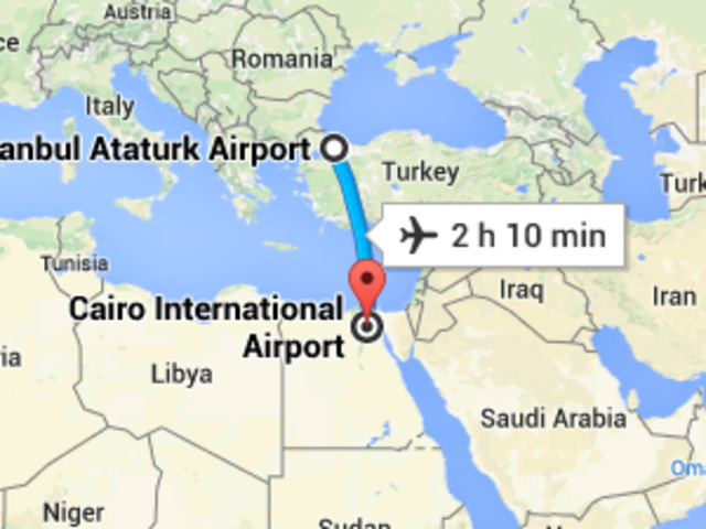 (21) Flight from Istanbul to Cairo (Connecting Flight)