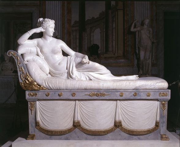 Canova esegue " Paolina Bonaparte come Venere Vincitrice"