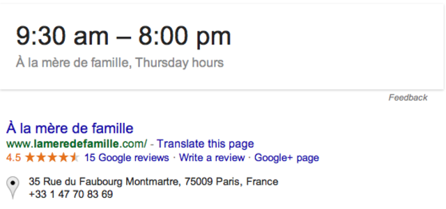 A la mere de famille candy store