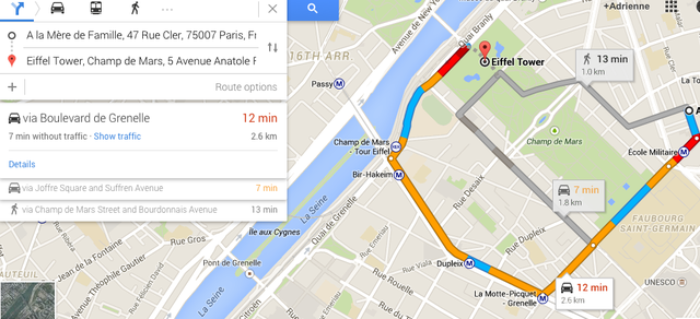 Our next destination in the Eiffel Tower