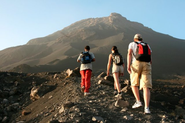 Take a boat and climb a mountain