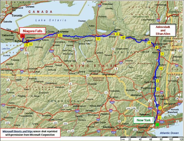 ROUTE TO NIAGARA FALLS