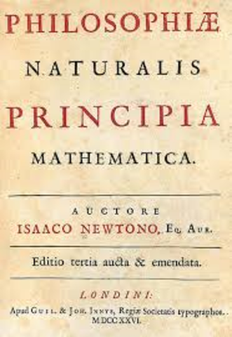 Newton publishes the Principa Matematica