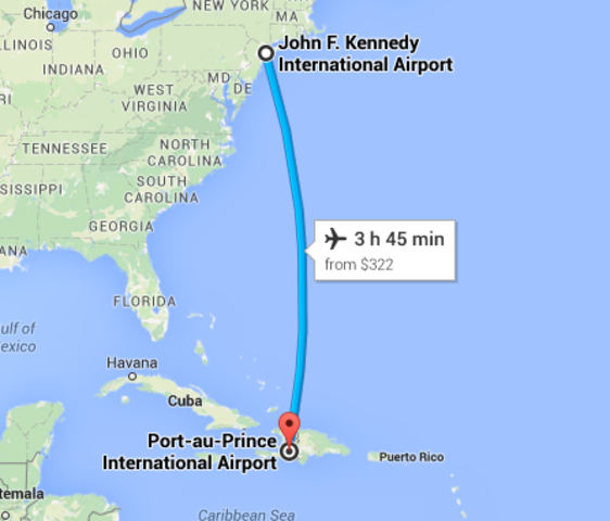 (30) Flight from New York to Port-au-Prince