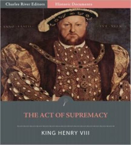 Act of Supremacy in England Creates Anglican Church