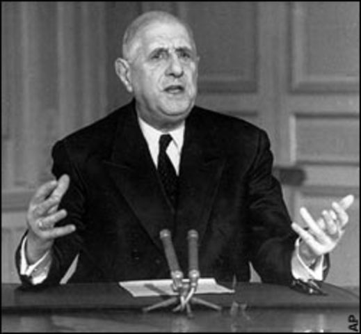 Fifth republic of France under DeGaulle