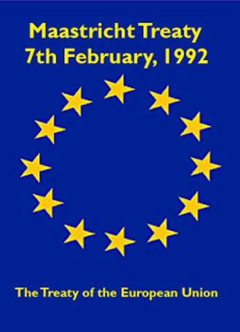 Maastricht Treaty creates European Union (EU)