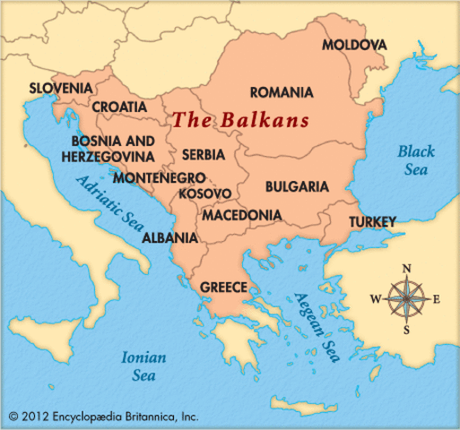 Break-up of Soviet Union; Balkan conflicts begin in former Yugoslavia