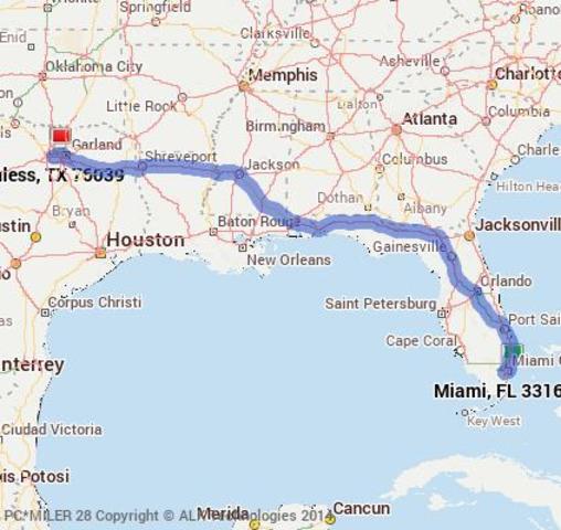 Miami to Dallas