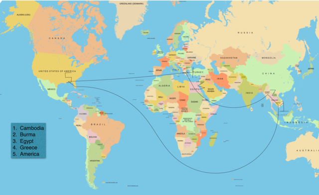 overview route of trip