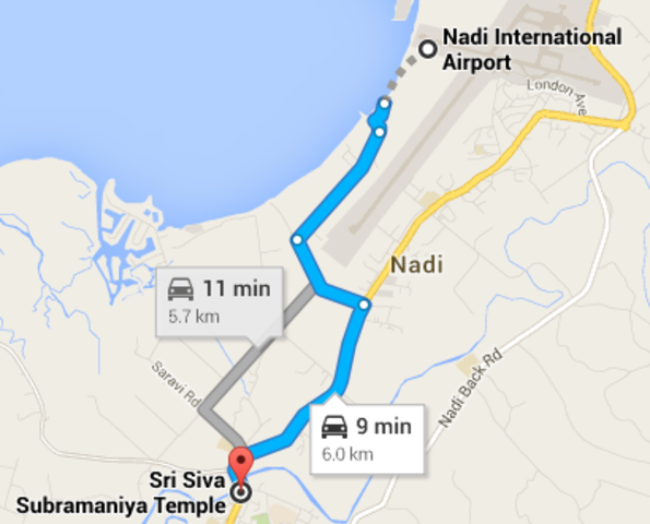 1:50-1:59 Cab Ride From Airport to Sri Siva Subramaniya Temple