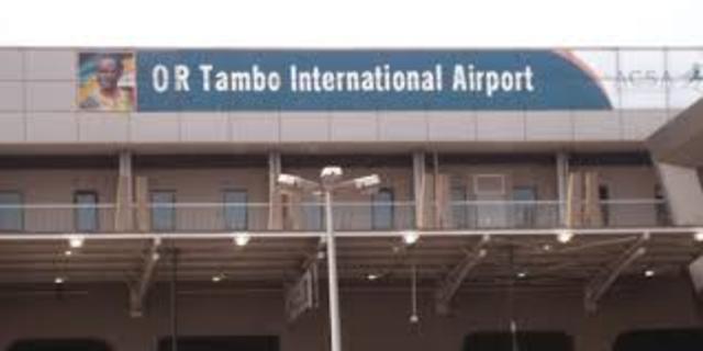 Flight lands in Johannesburg