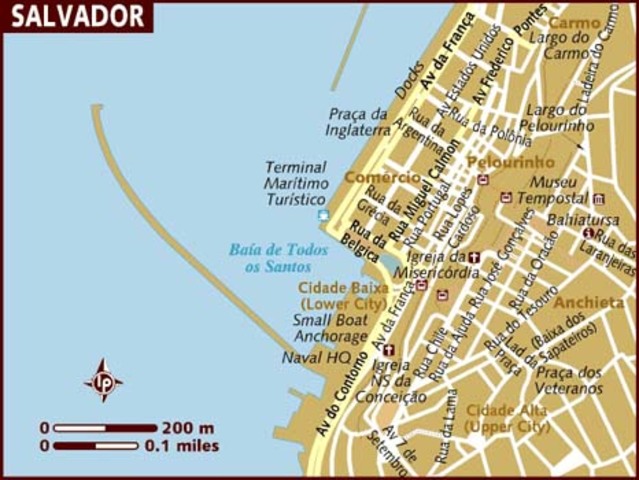 Small scale Brazil map (Salvador)