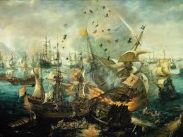 Defeat of Spanish armada