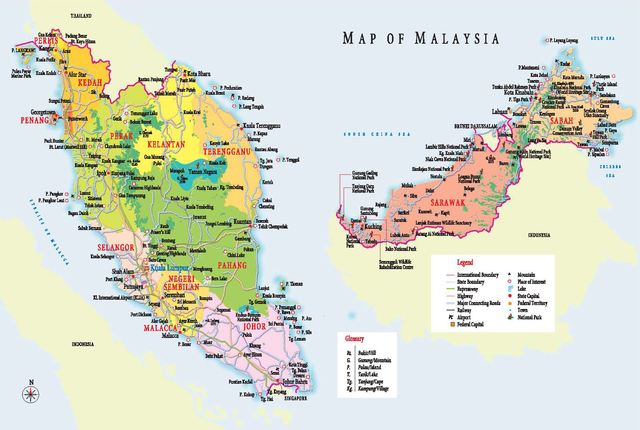 map of Malaysia