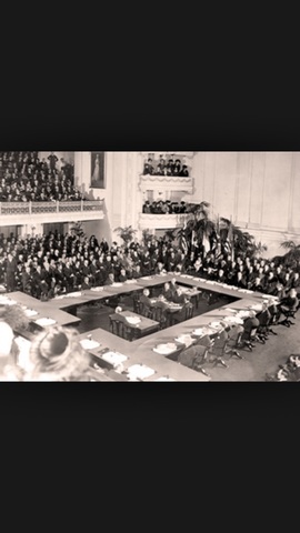 Treaty of Versailles ends World War I