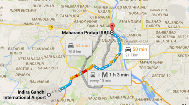 Cab ride from Airport to Sari Shop