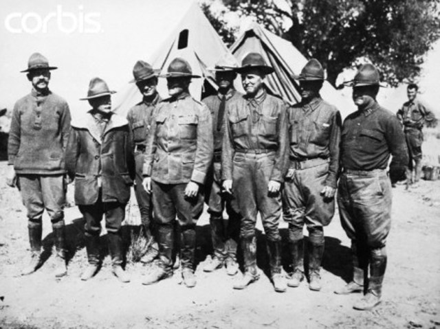 Patton saw fighting for the first time.