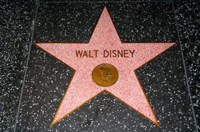 Walt receives 2 stars on the Hollywood Walk of Fame