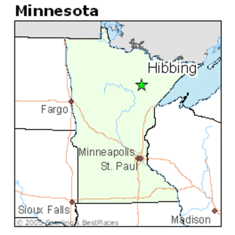 He moved to Hibbing, Minnesota.