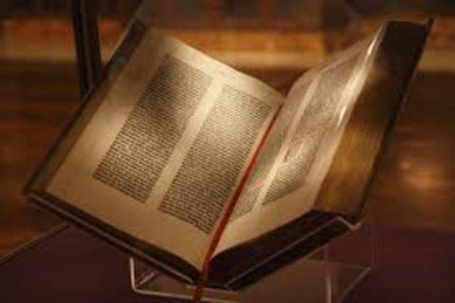 Gutenberg prints the first bible!