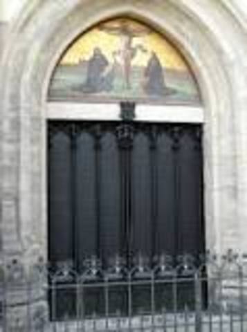 Martin Luther posted 95 theses