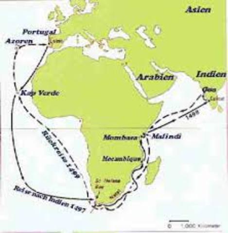 Vasco da Gama sails to India