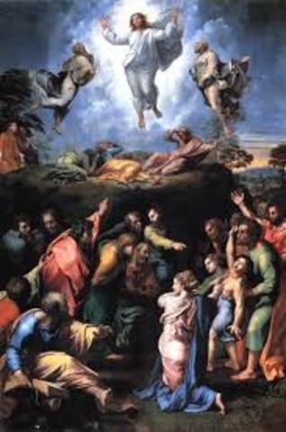 Rapheal paints the Transfiguration!