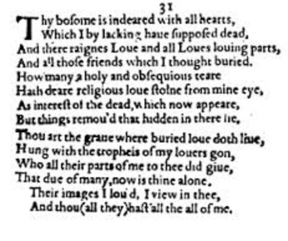 Shakespeare's sonnets are published.