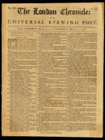 Newspapers are first published in London