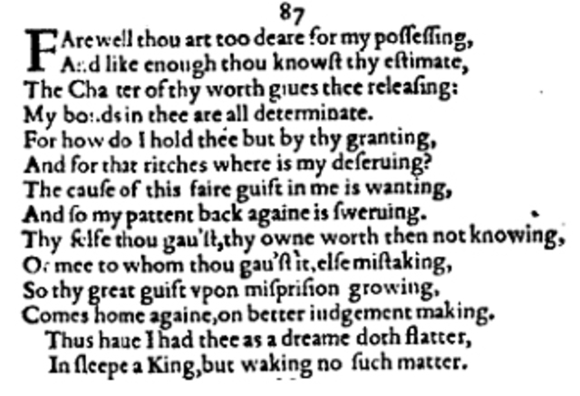 Shakespeare's sonnets are published.