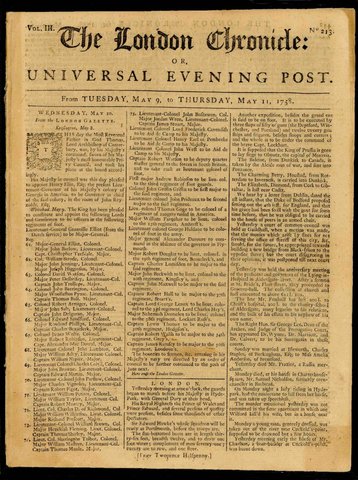 Newspapers are first published in London.
