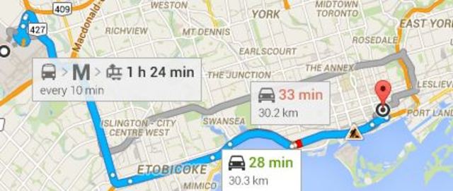MAP Miami to Toronto