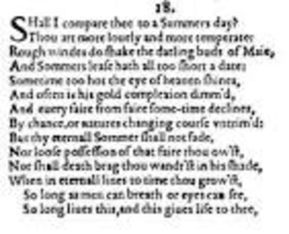 Shakespeare's sonnets are published