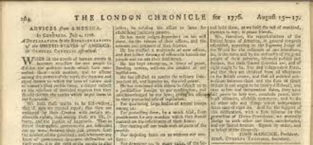 Newspapers are first published in London